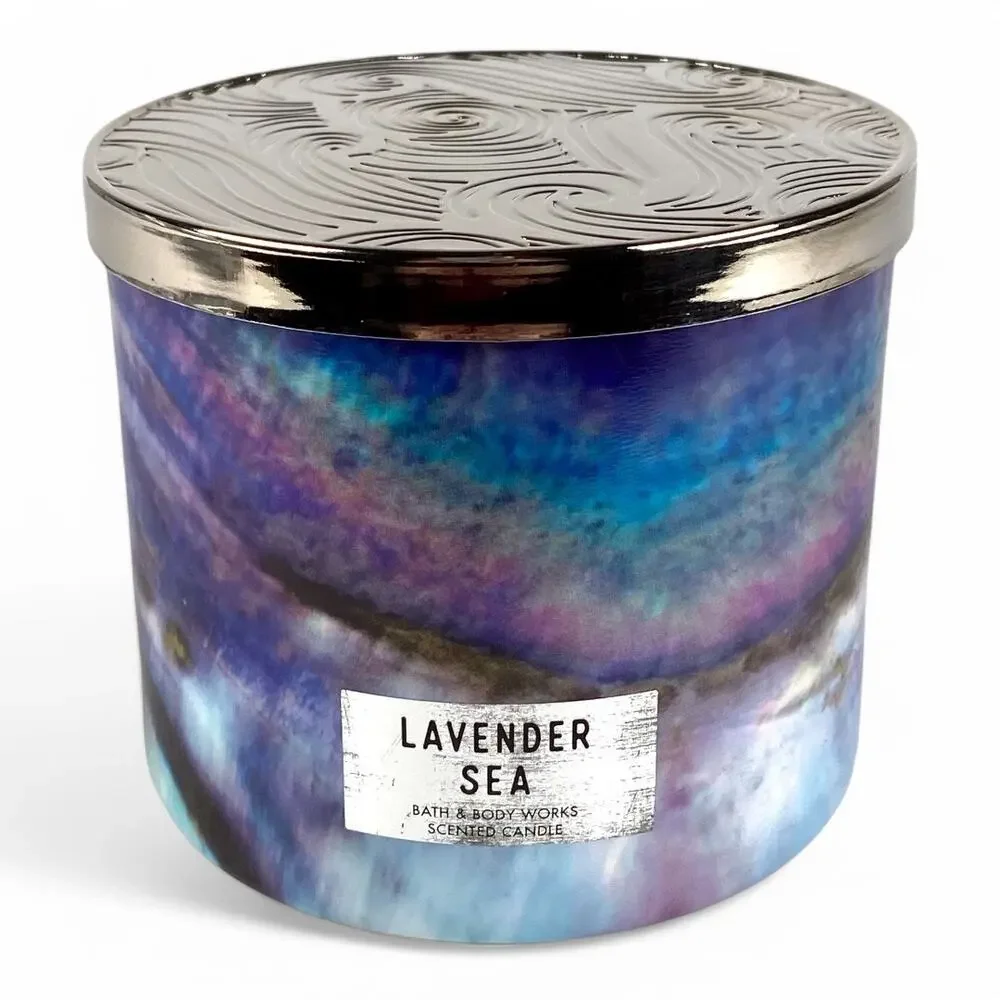Lavender Sea Scented Candle Bath and Body Works 3 Wick 411g 14.5 oz